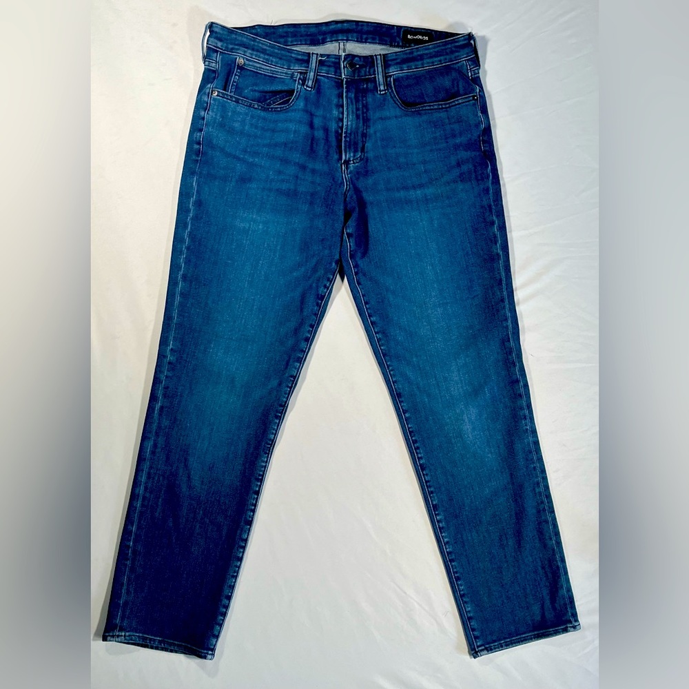 Bonobos Mens Straight Fit Dark Wash Denim Jeans US 33W / 32L